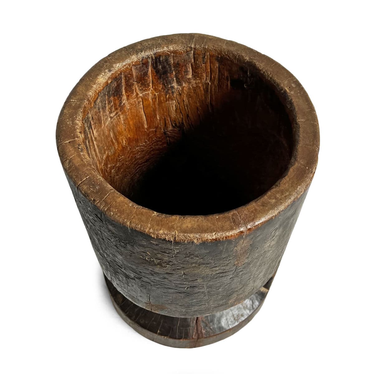 Old India Wood Pestle Pot - Thumbnail 5