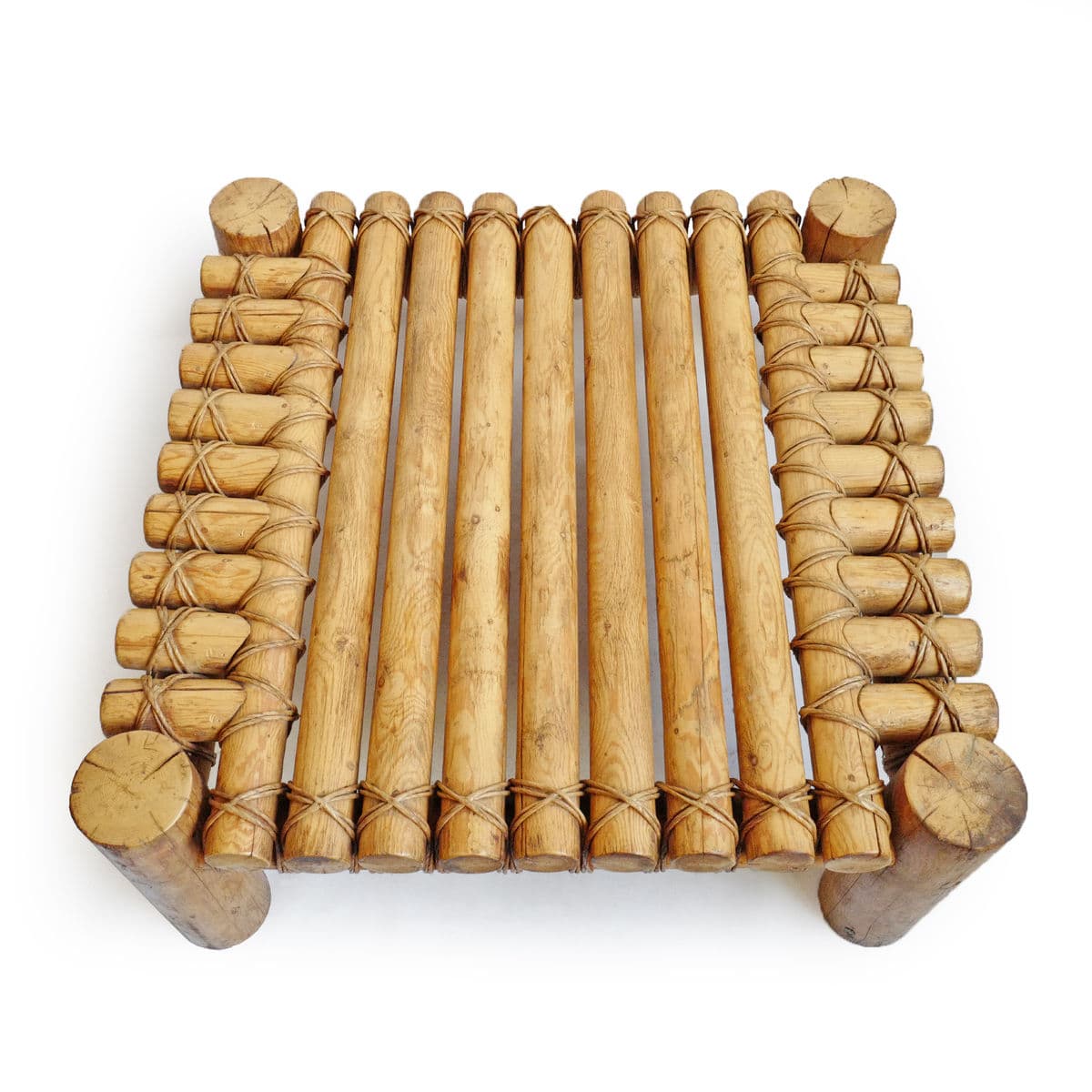 Square Log Raft Coffee Table - Thumbnail 5