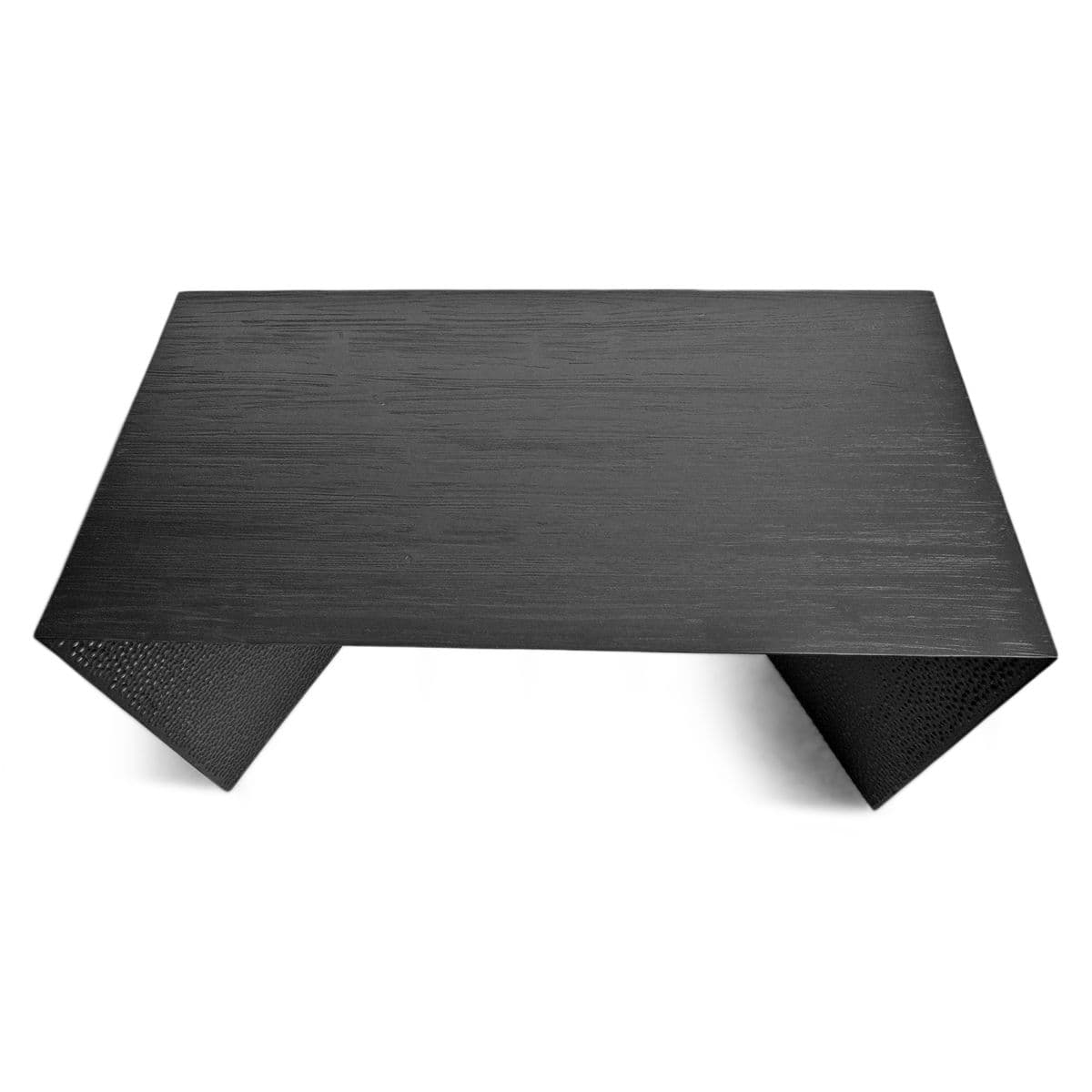 Black Bevel Seeded Waterfall Desk Table - Thumbnail 5
