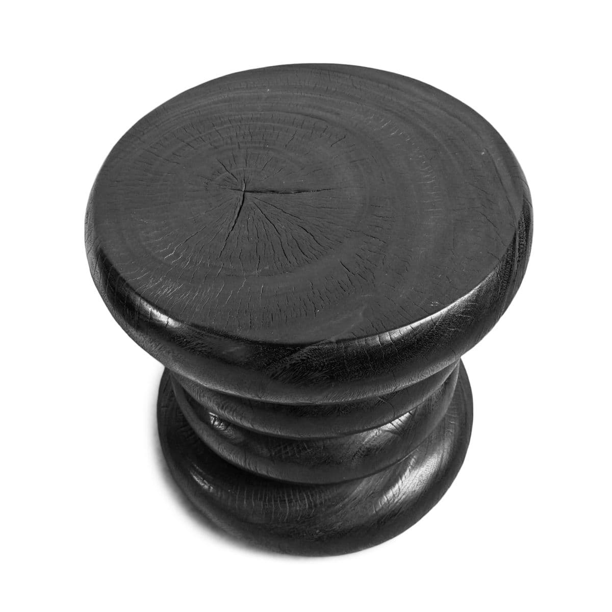 Black Stacked Ring Stool Table - Thumbnail 5