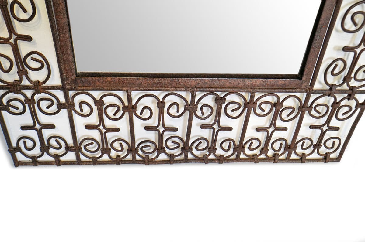 Vintage Iron Scroll Pattern Mirror - Thumbnail 5