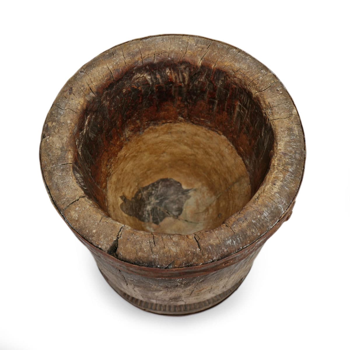 Old India Wood Pestle Pot - Thumbnail 5