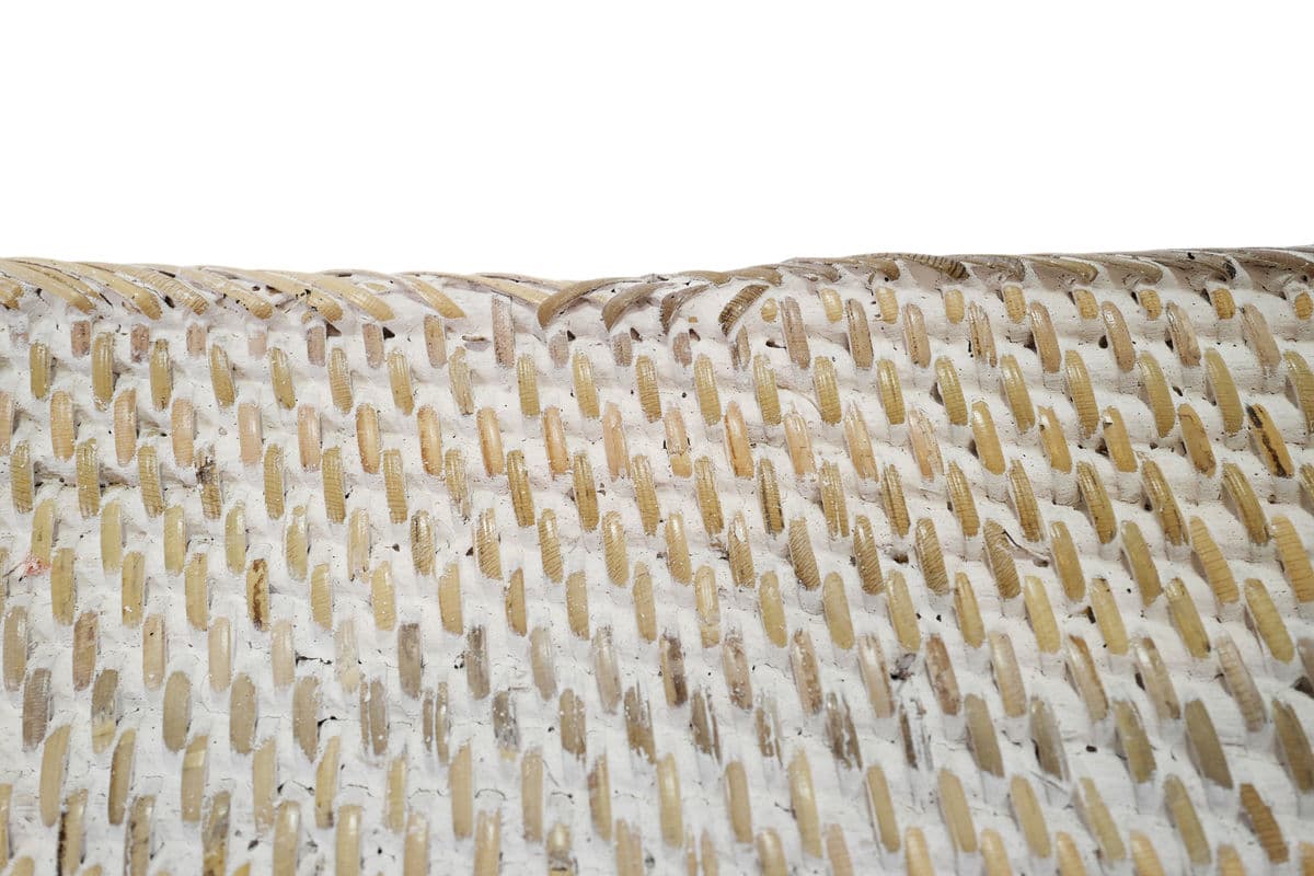 White Wash Rattan Oval Plate - Thumbnail 5