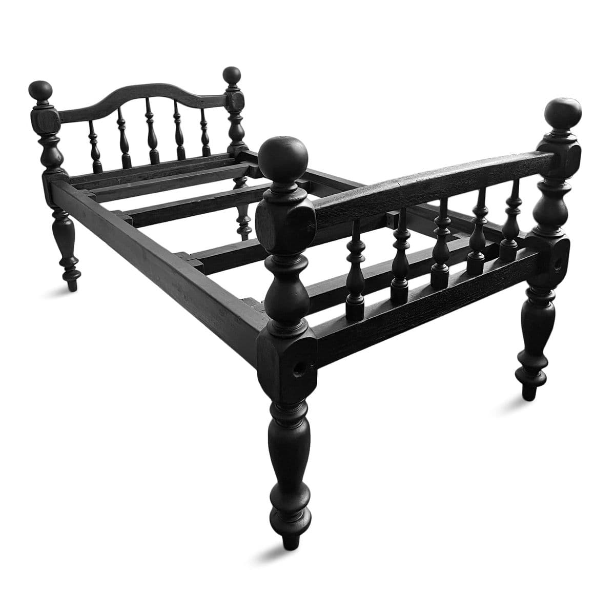 Black Spindle Colonial Twin Bed - Thumbnail 5