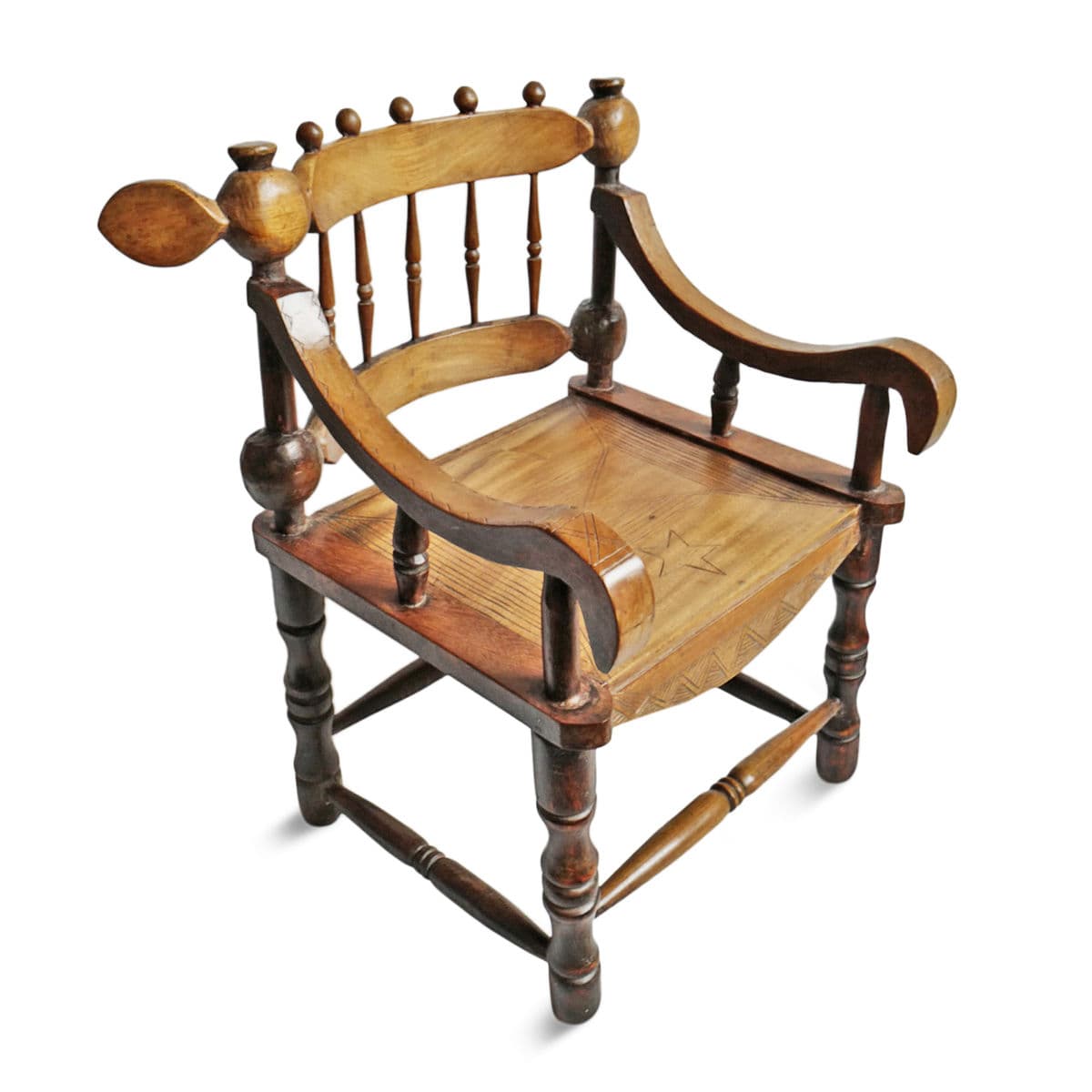 Antique Baule Chief Arm Chair - Thumbnail 5