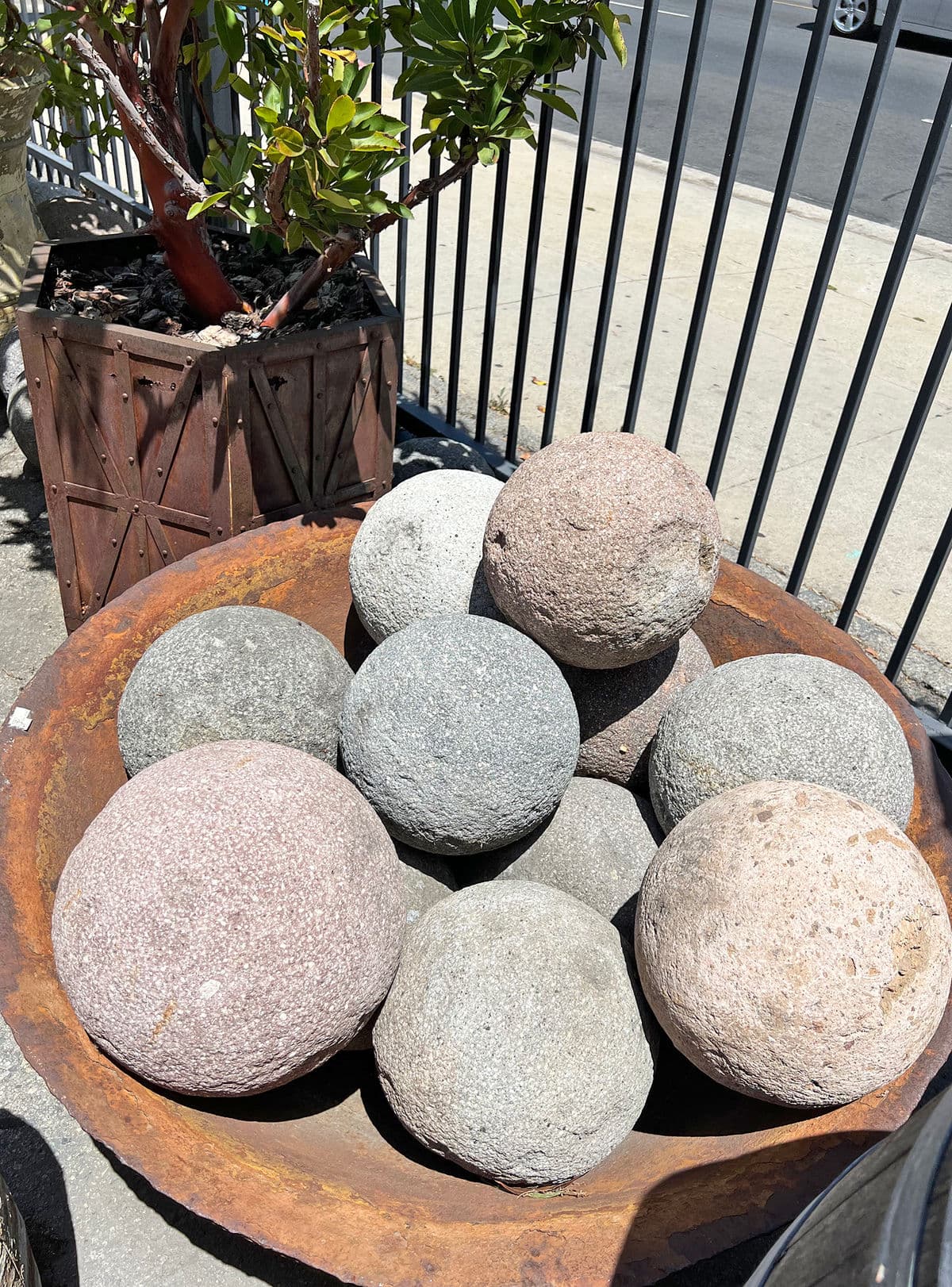 Stone Granite Garden Sphere - Thumbnail 5