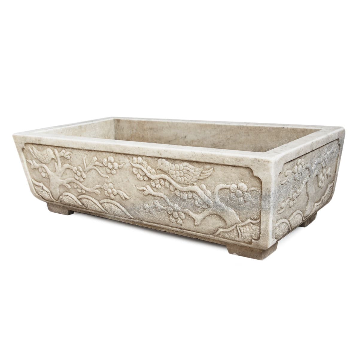 Vintage White Marble Garden Fountain - Thumbnail 5
