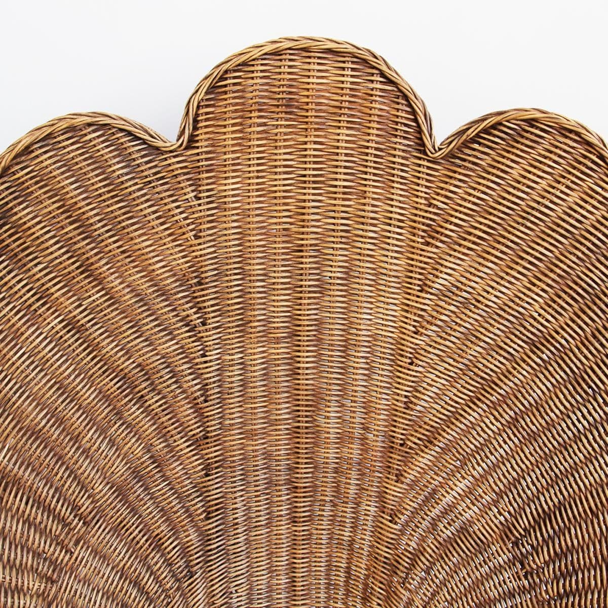Tea Stain Wicker Shell Chair - Thumbnail 5