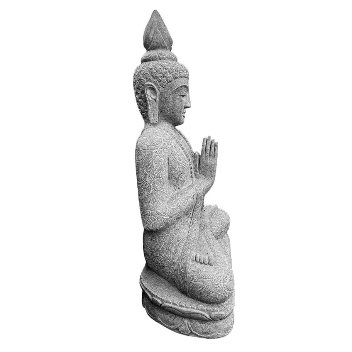 Sitting Stone Garden Buddha - Thumbnail 5