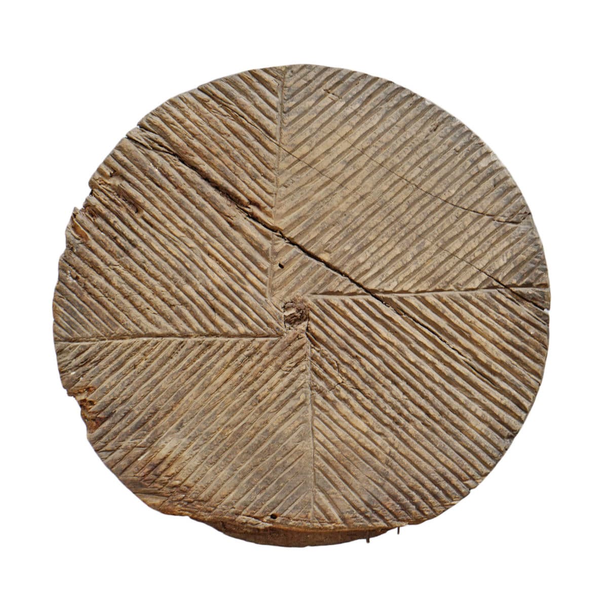 Old Wood Wheel Table on Stand - Thumbnail 5