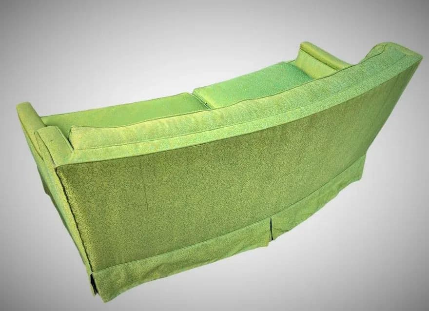 Baker Furniture Hollywood Regency Sofas Dated 1963 With Original Emerald Upholstery - a Pair - Thumbnail 5