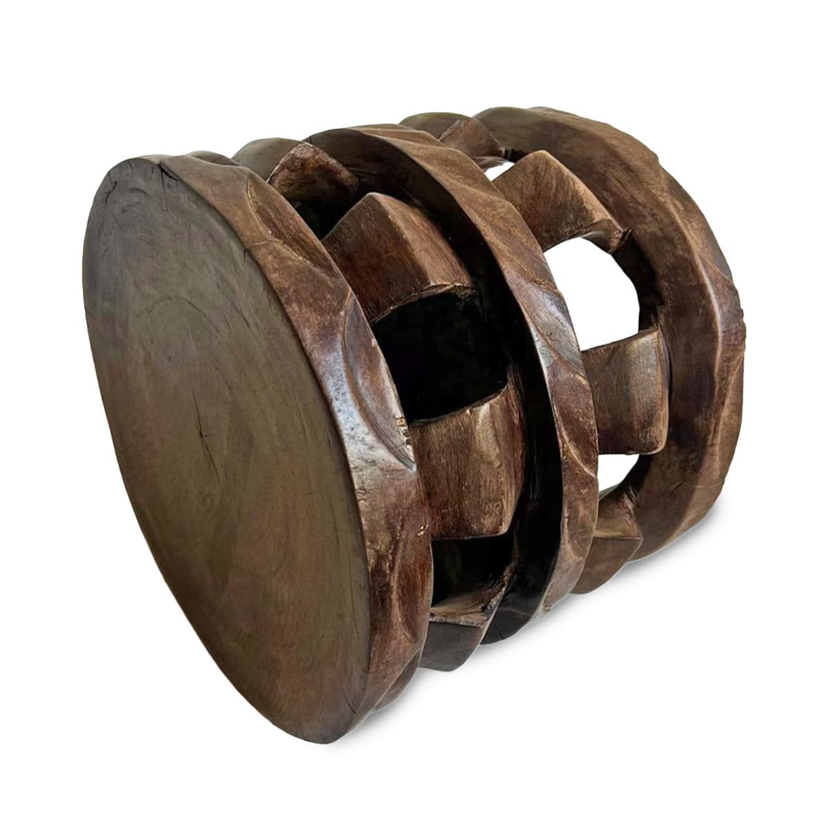 Vintage Dogon Wood Stool - Thumbnail 5