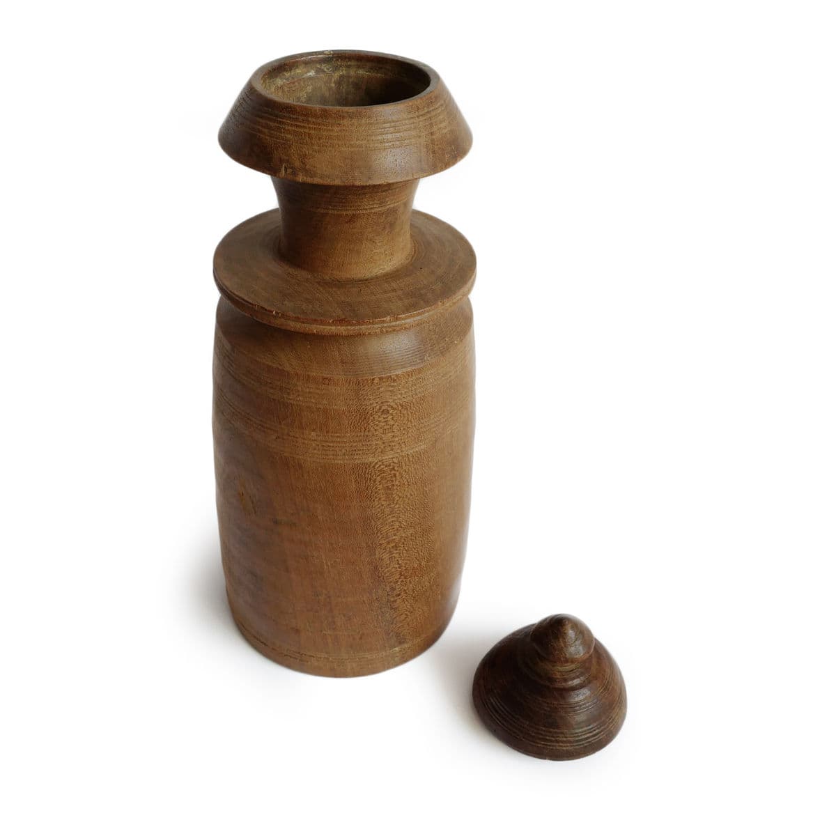 Old Tekhi Nepal Wood Storage Jar - Thumbnail 5