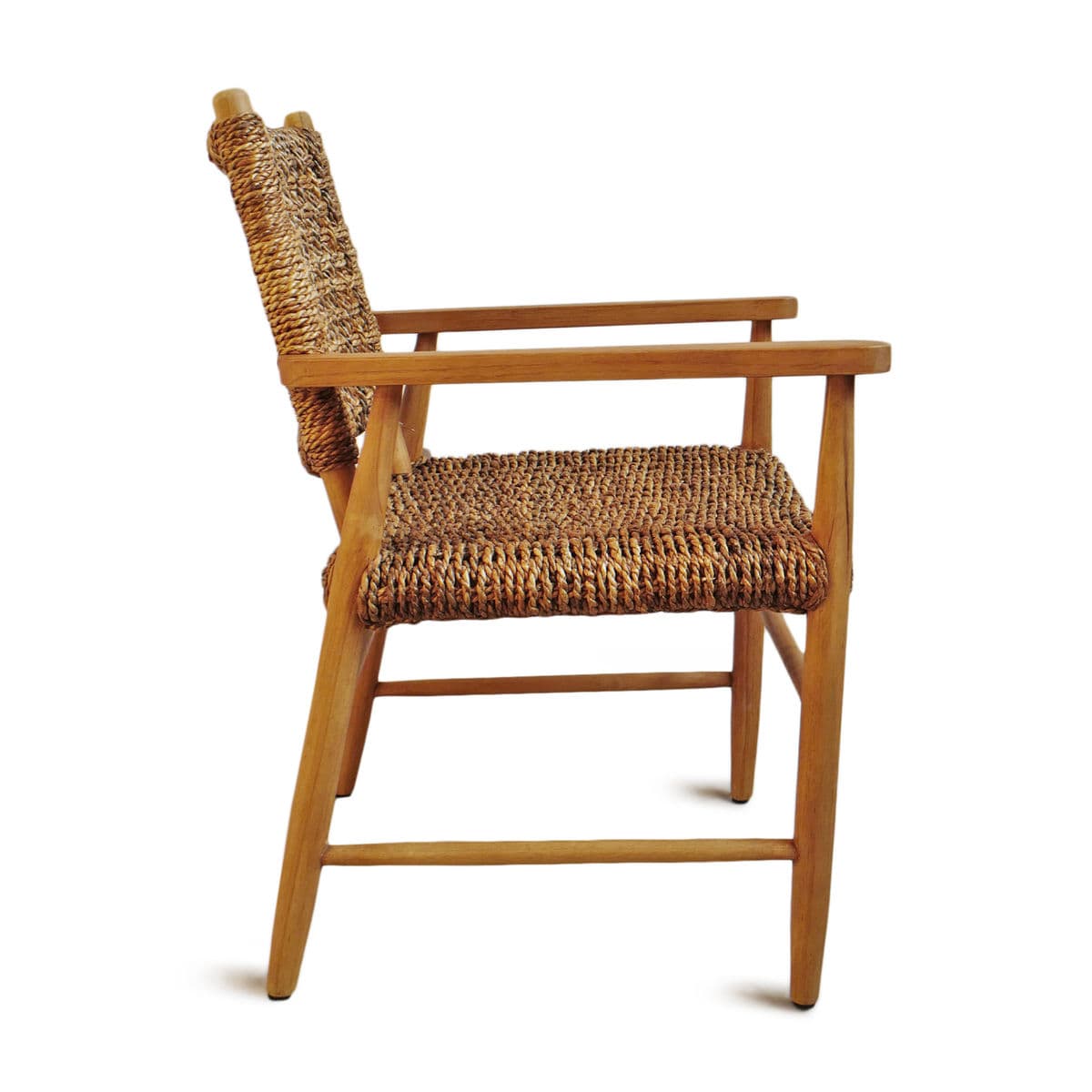 Banana Weave & Teak Arm Chair - Thumbnail 5