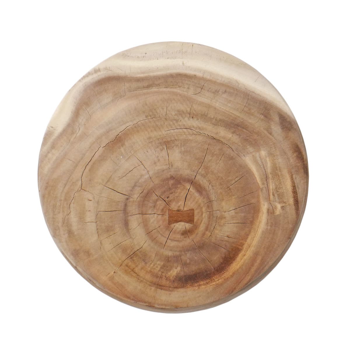 Raw Acacia Drum Side Table - Thumbnail 5