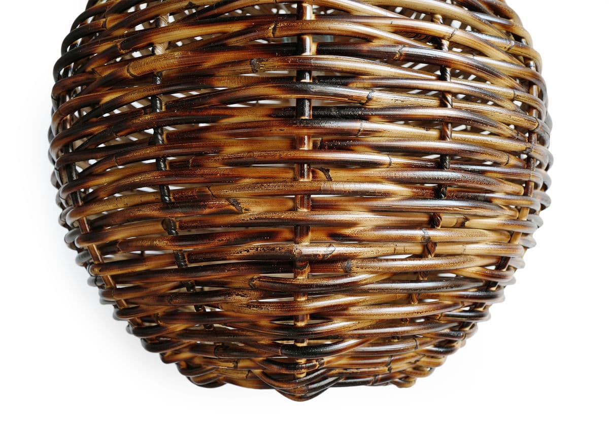 Burnt Bamboo Globe Lantern Medium - Thumbnail 5