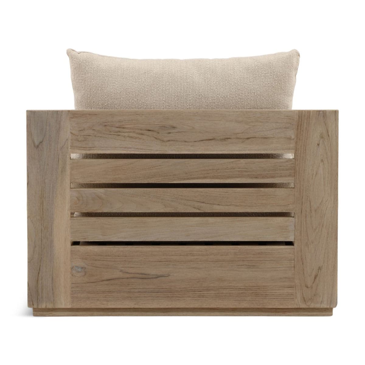 Modern Grey Wash Teak Outdoor Chair - Thumbnail 5