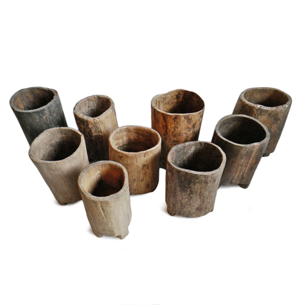 Old Naga Wood Trunk Pot - Thumbnail 5