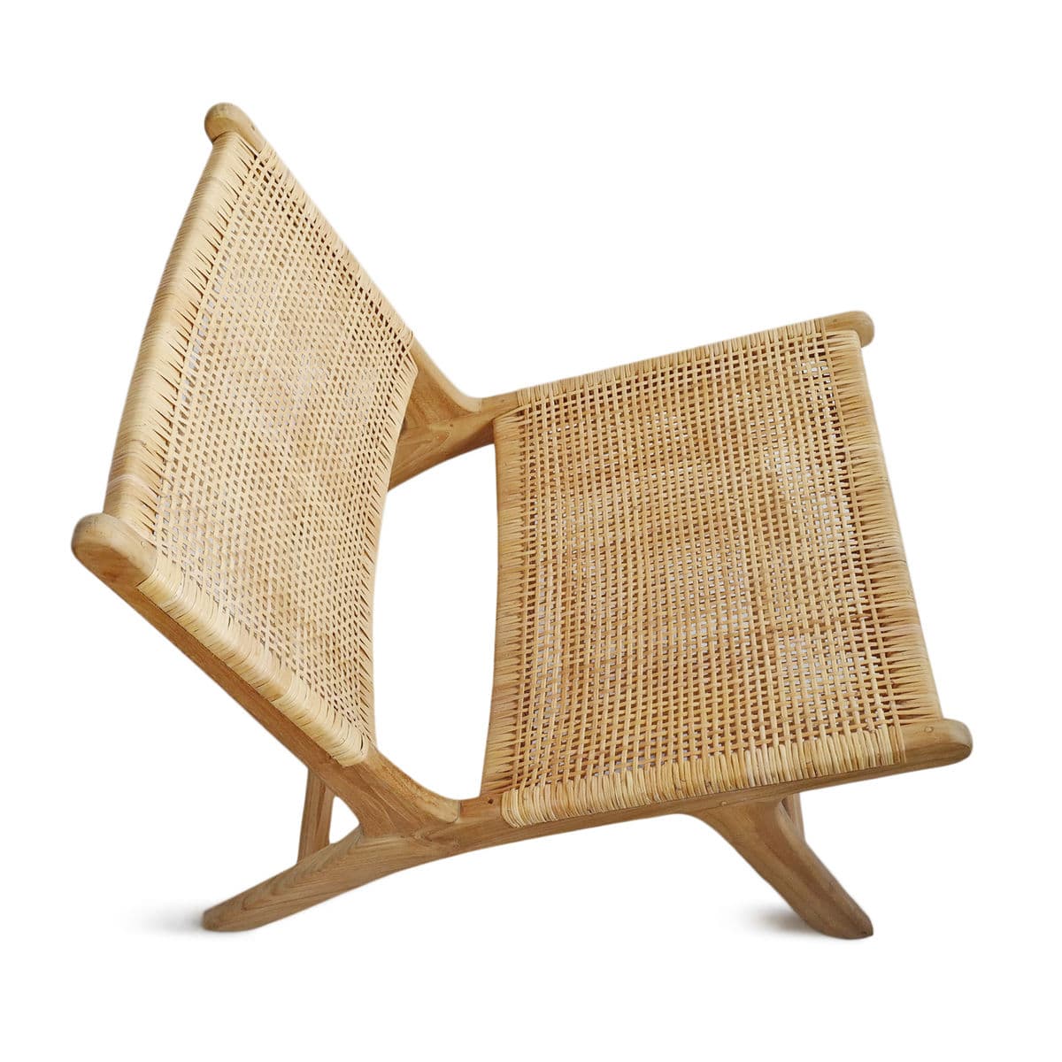 Natural Teak & Rattan Easy Chair - Thumbnail 5