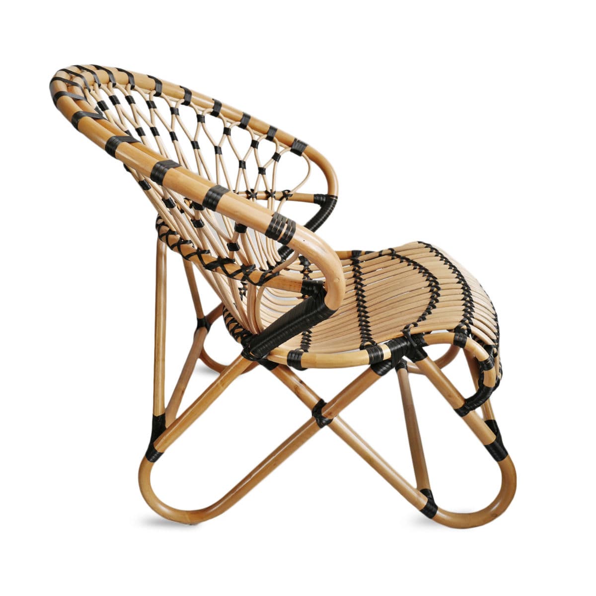 Bamboo with Black Tie Side Chair - Thumbnail 5