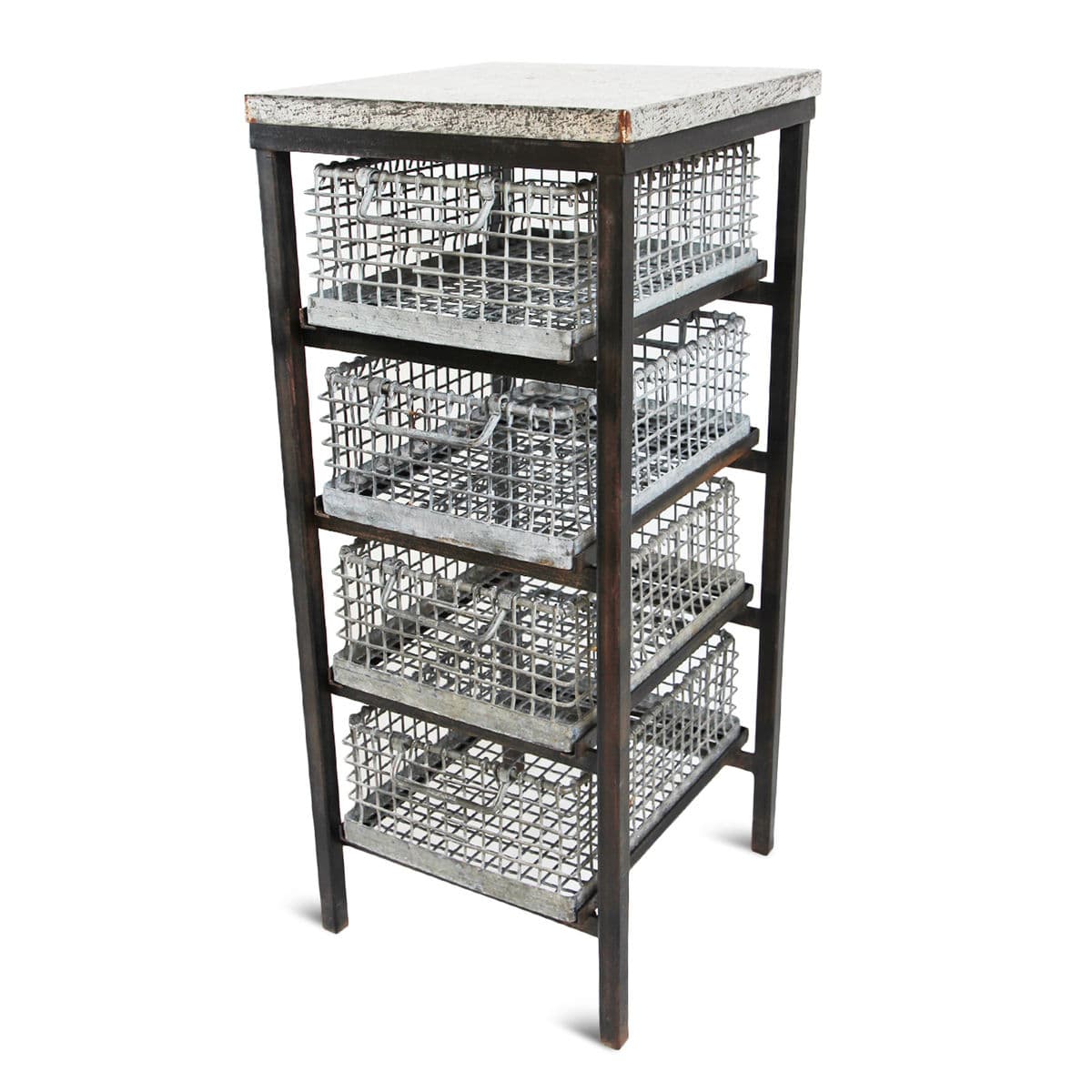 Industrial Zinc Top Drawer Table - Thumbnail 5