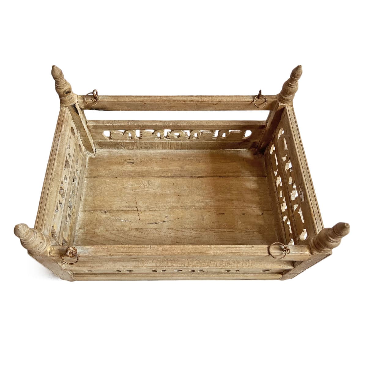 Antique Wood Baby Jhula Box Table - Thumbnail 5