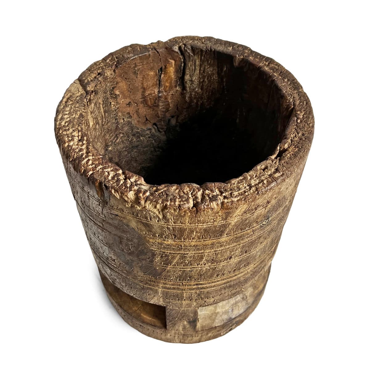 Old India Wood Pestle Pot - Thumbnail 5