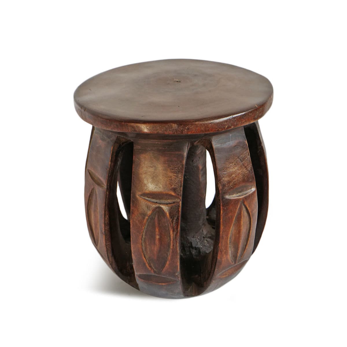Old Baga Nimba Wood Small Stool - Thumbnail 5