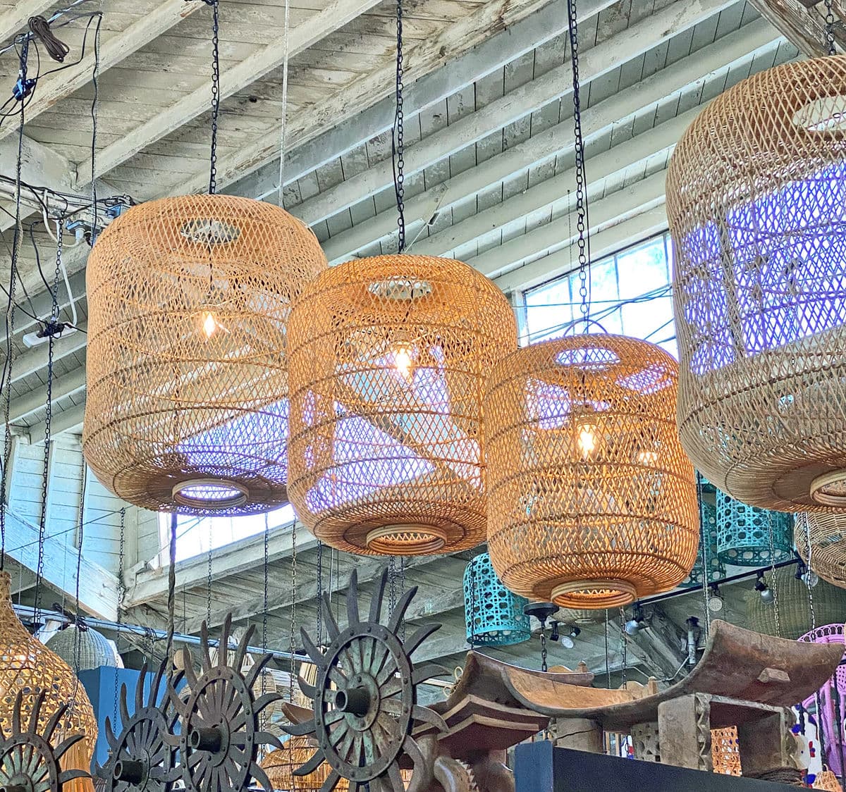 Raw Wicker Jug Lantern Small - Thumbnail 6