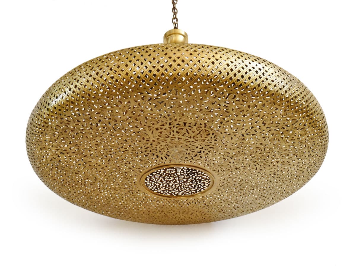 Brass Work Pancake Lantern Large - Thumbnail 6