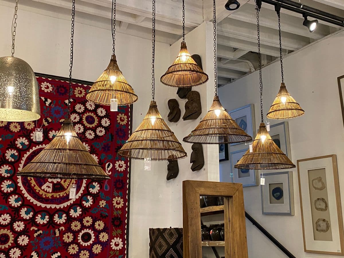 Tea Stained Hat Pendant Lantern Medium - Thumbnail 6