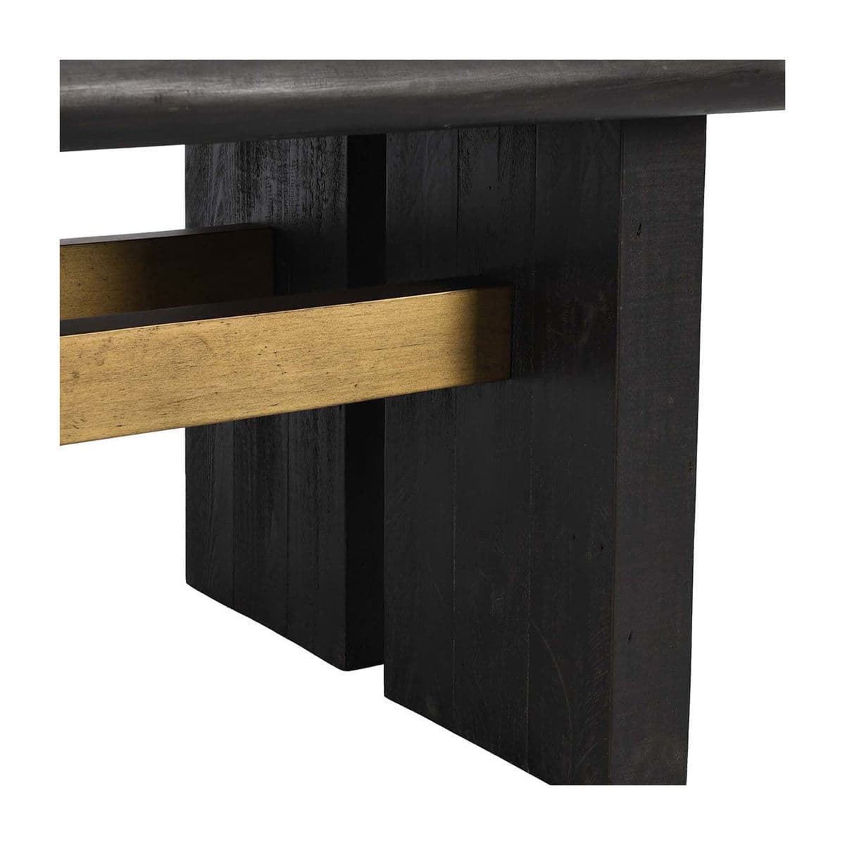 Ebony & Brass Finish Dining Table - Thumbnail 6