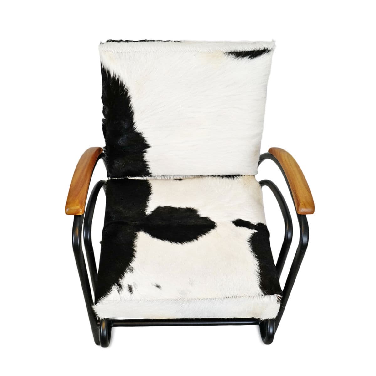 Deco Black & White Cowhide Chair - Thumbnail 6