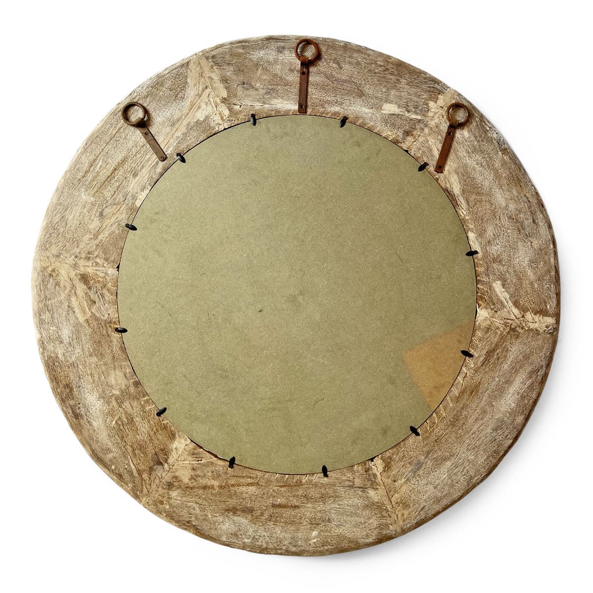Large Wood Wheel Mirror - Thumbnail 6