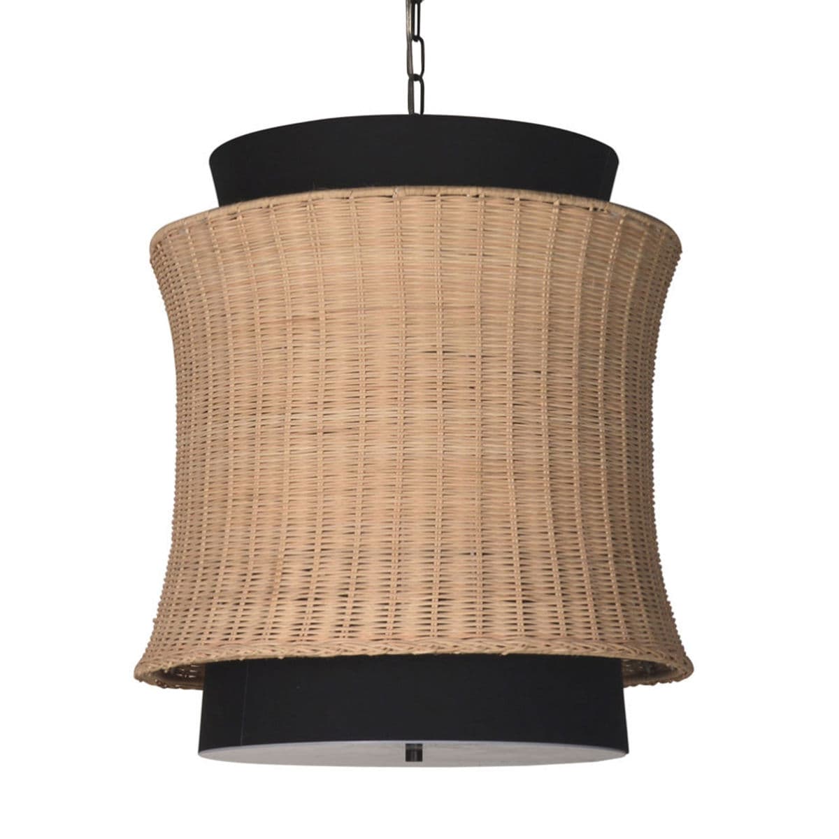 Wicker Black & Tan Pendant Light - Thumbnail 6