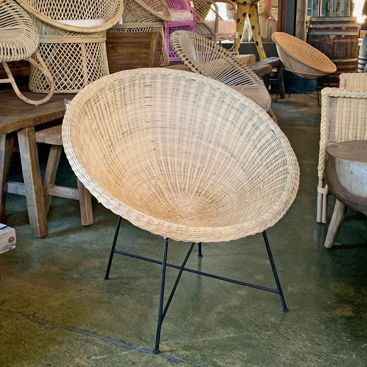 Natural Rattan Cup Chair - Thumbnail 6