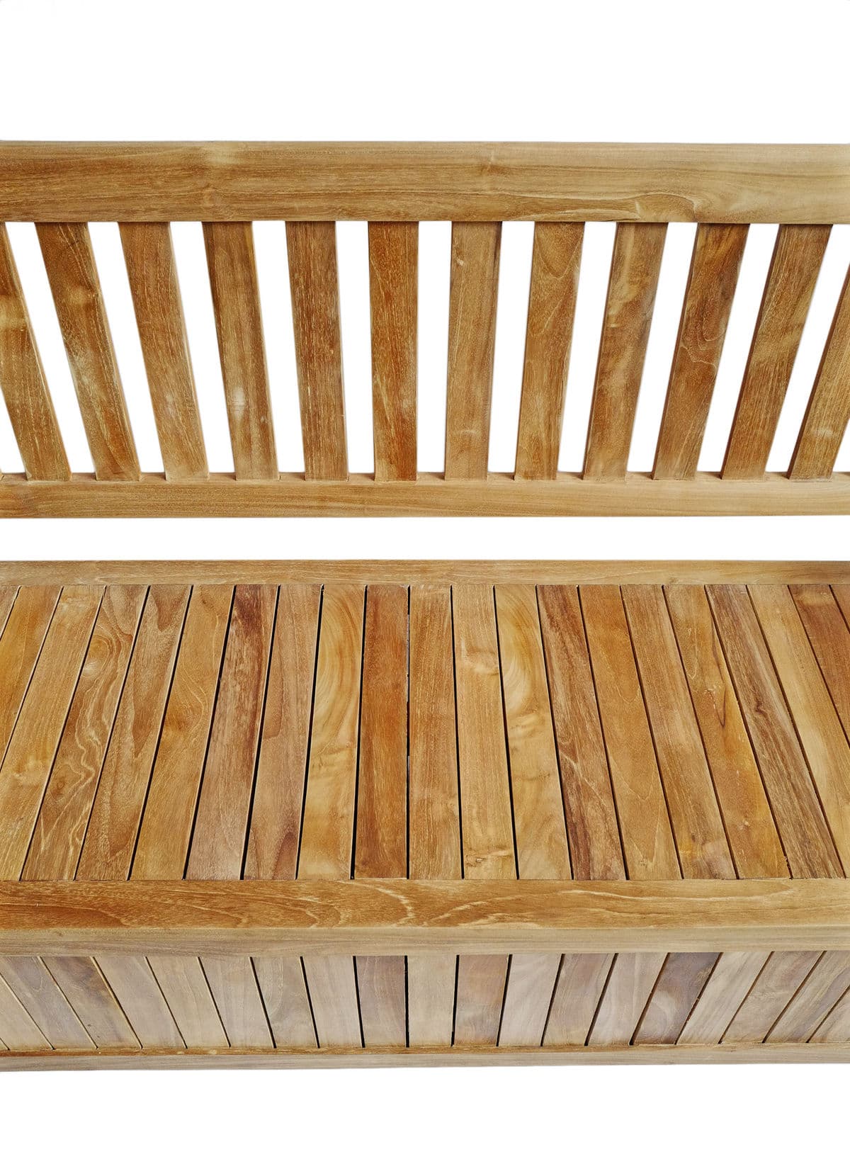 Outdoor Classic Teak Trunk Bench - Thumbnail 6