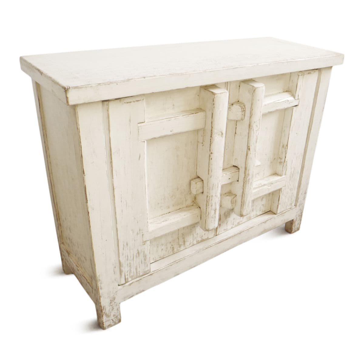 Aged White Village Side Cabinet - Thumbnail 6
