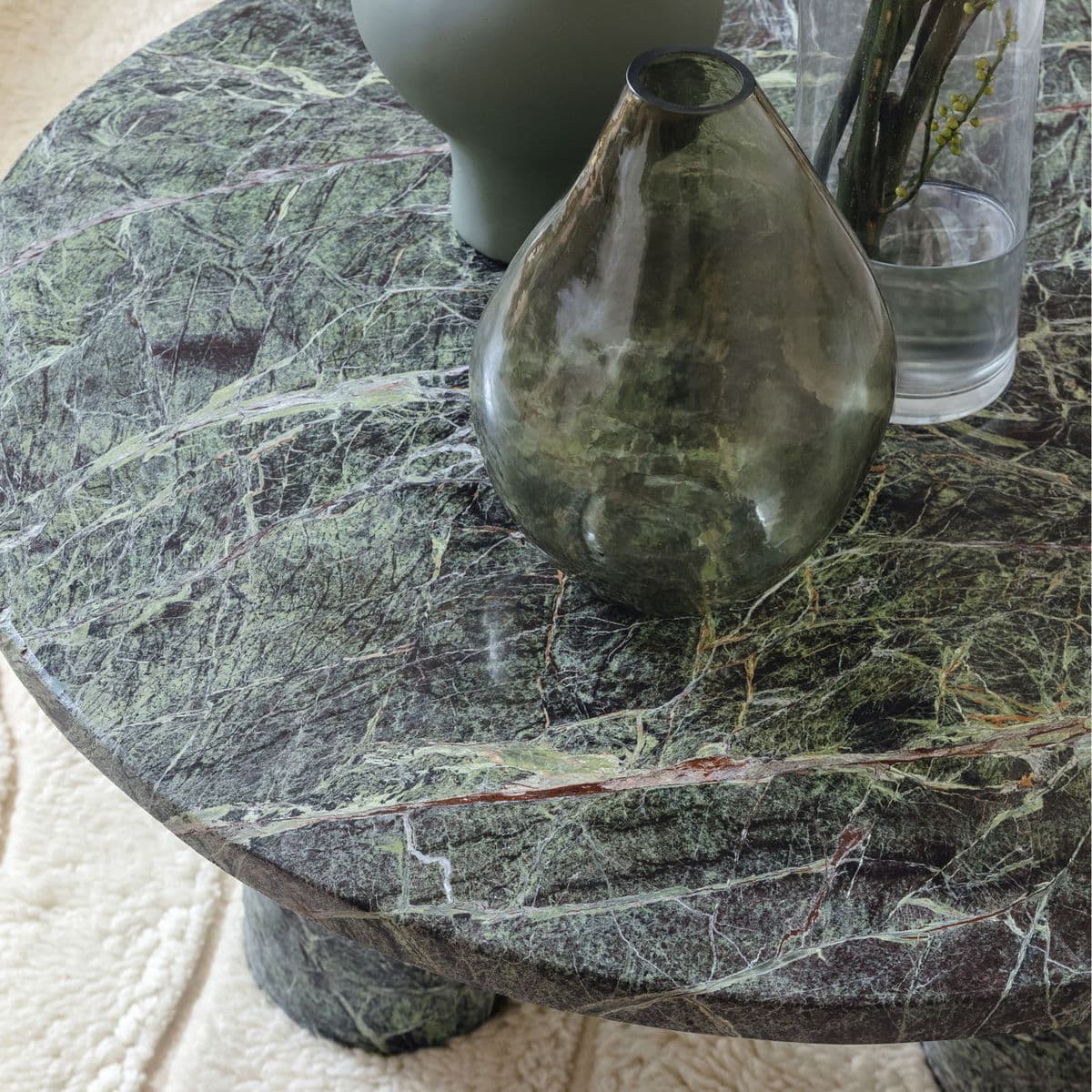 Brown Bidasar Marble Coffee Table - Thumbnail 6