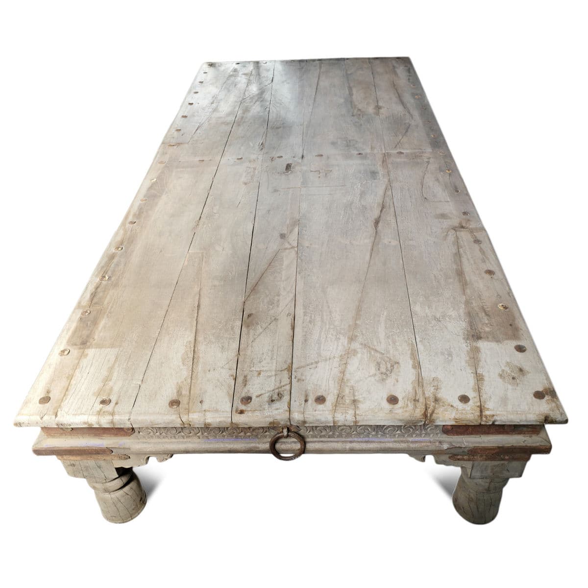 Old Teak Takhat Coffee Table - Thumbnail 6