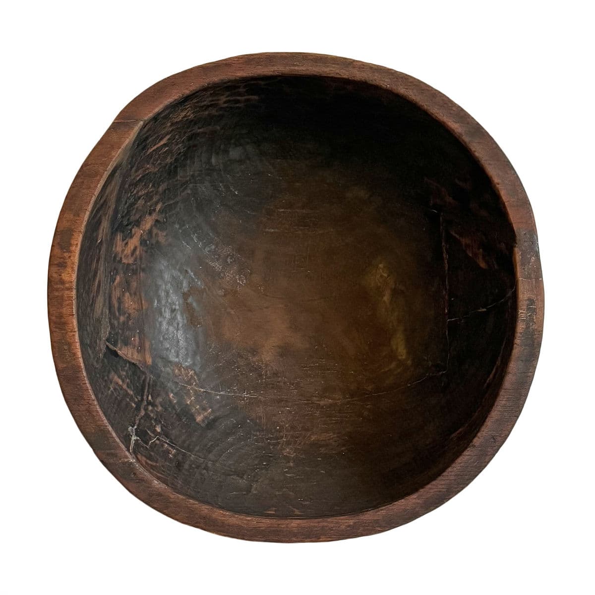 Vintage Nepal Wood Bowl - Thumbnail 6