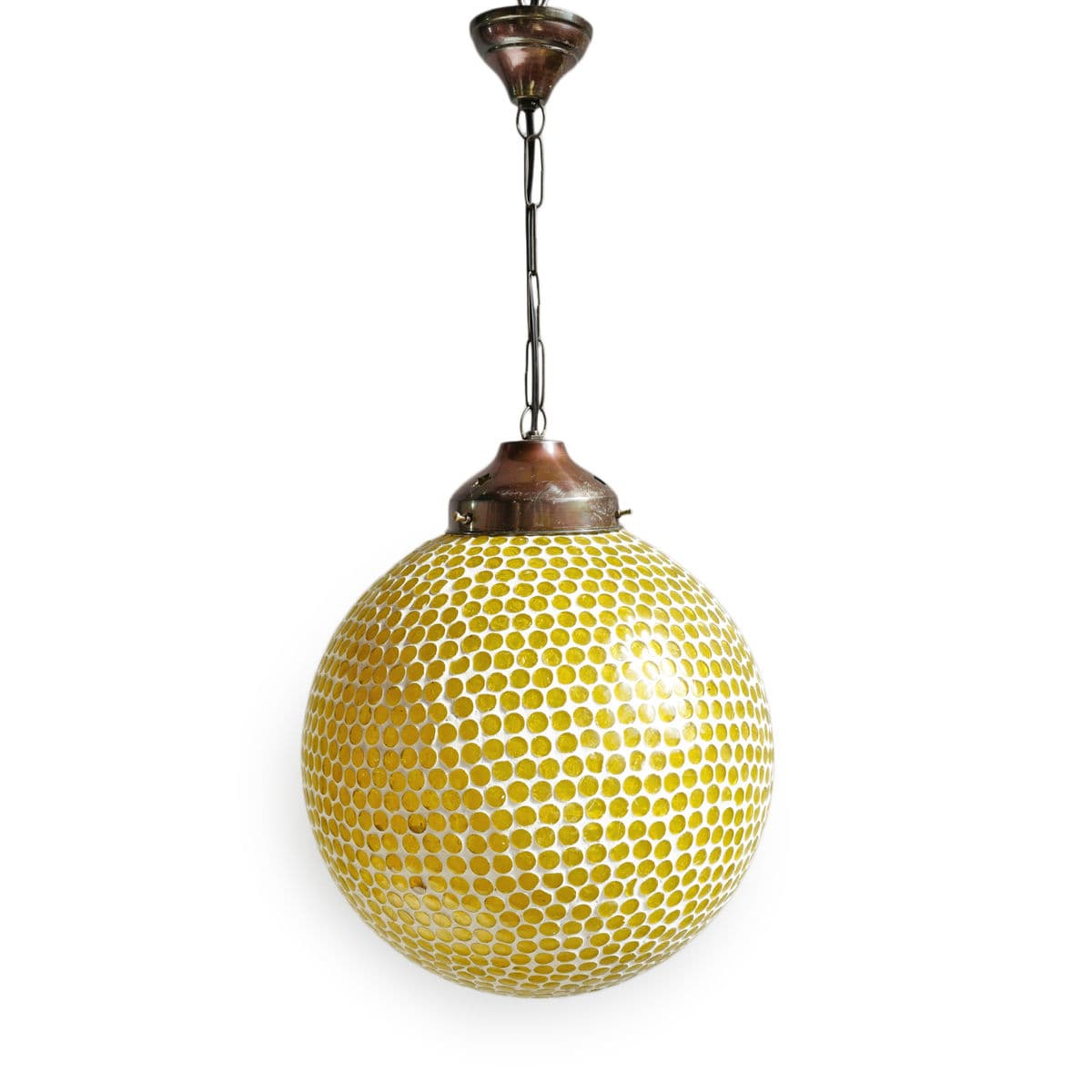 Yellow Mosaic Globe Pendant Small - Thumbnail 6