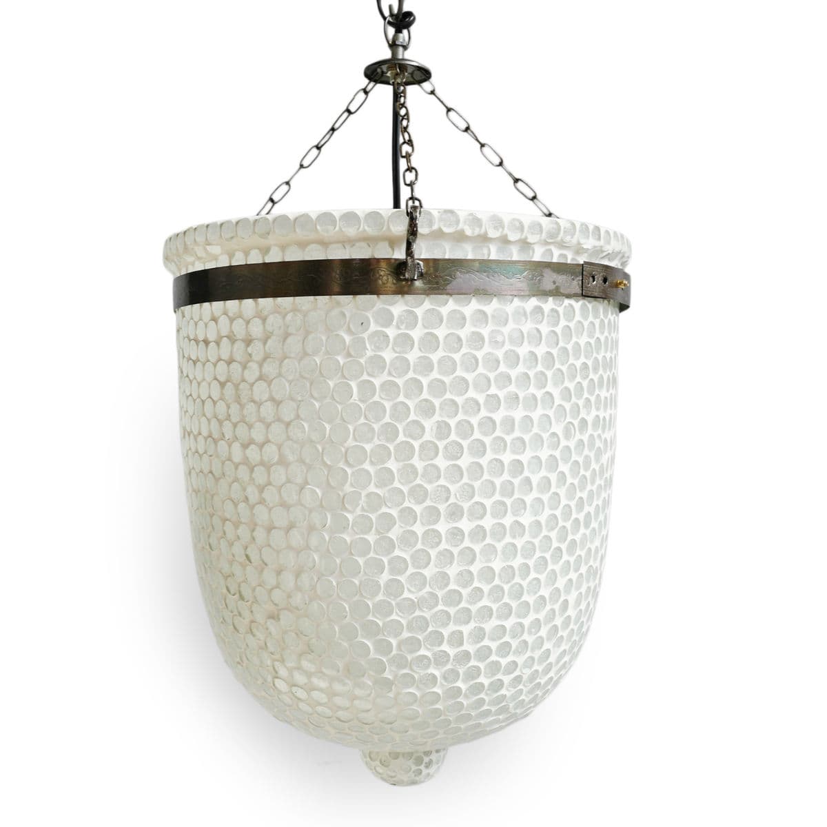 White Mosaic Bucket Pendant Medium - Thumbnail 6