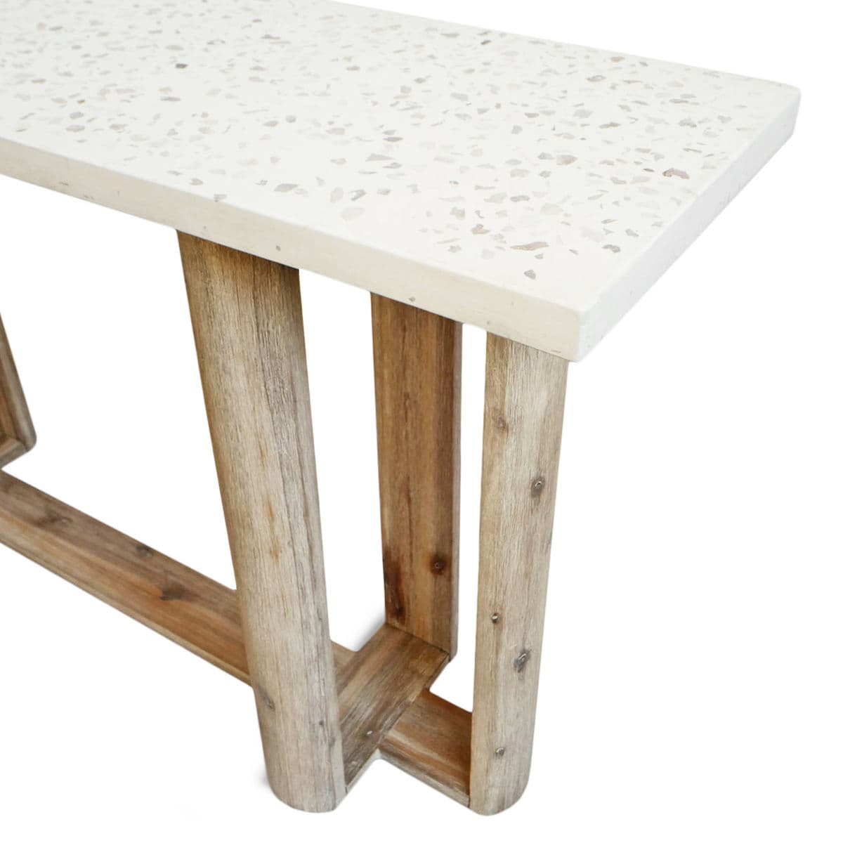 Paulina White Terrazzo Outdoor Console - Thumbnail 6