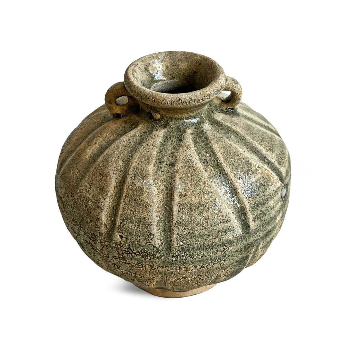 Antique Small Ocean Earthware Pot - Thumbnail 6