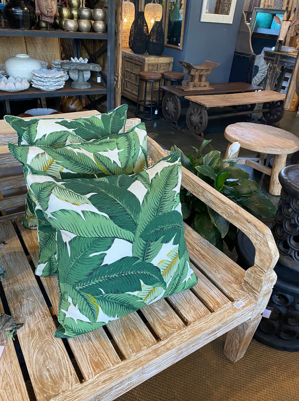 Outdoor Classic Banana Leaf Pillow - Thumbnail 6