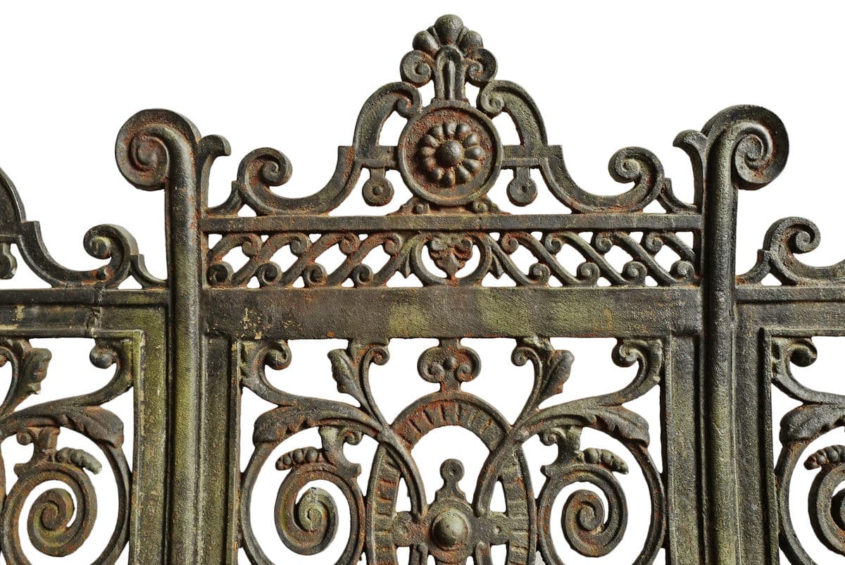 Vintage French Cast Iron Garden Bench - Thumbnail 6
