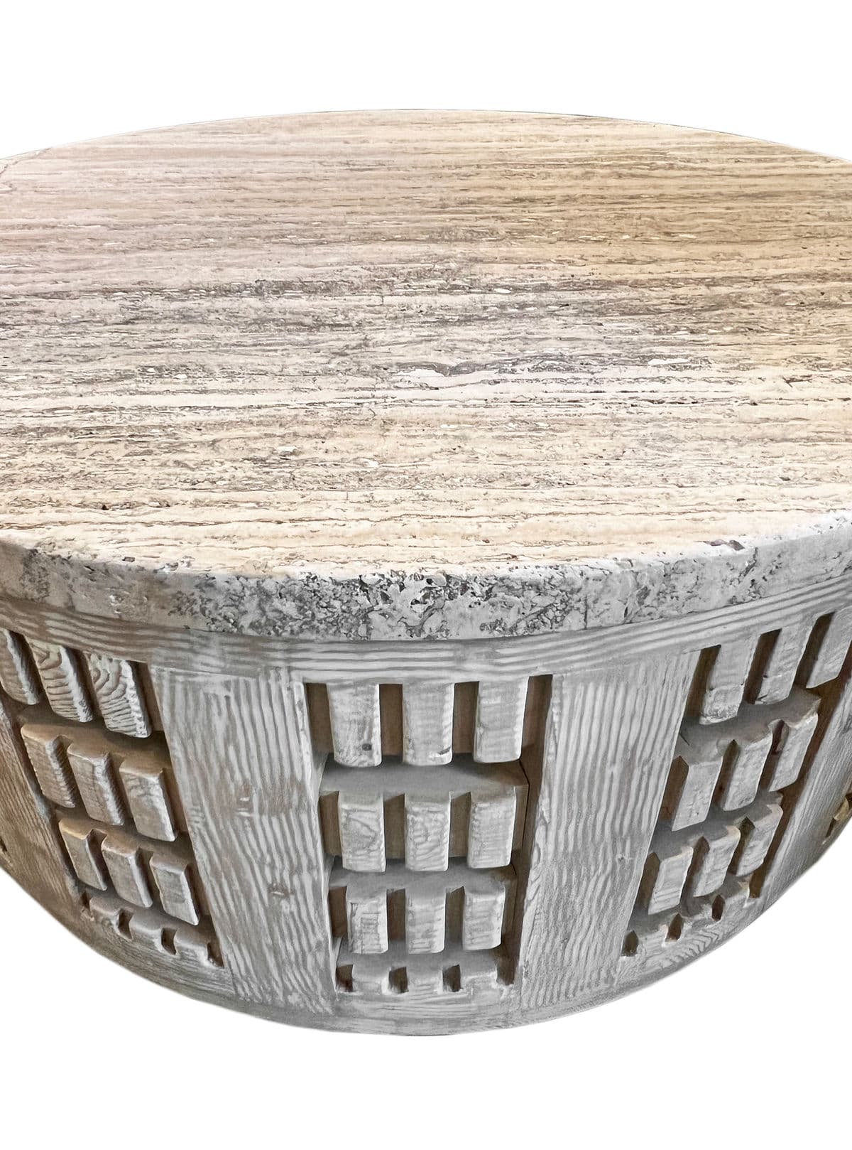 Round Kebe Stone Top Coffee Table - Thumbnail 6