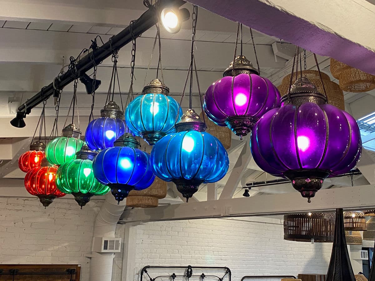 Vintage Blue Pumpkin Lantern Large - Thumbnail 6