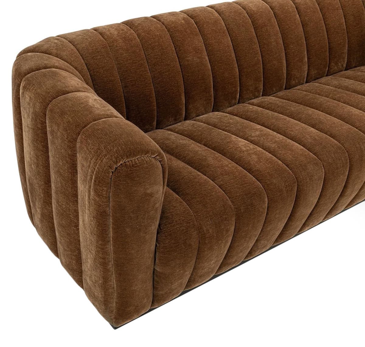 Copper Velvet Tufted Sofa - Thumbnail 6